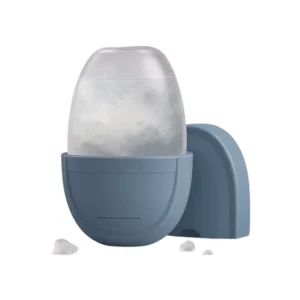 reusable silicone ice roller for face, eyes & neck – cooling skincare cube massager (blue)